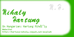 mihaly hartung business card